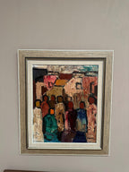“Abstract Figures with Buildings” by Gösta Falck