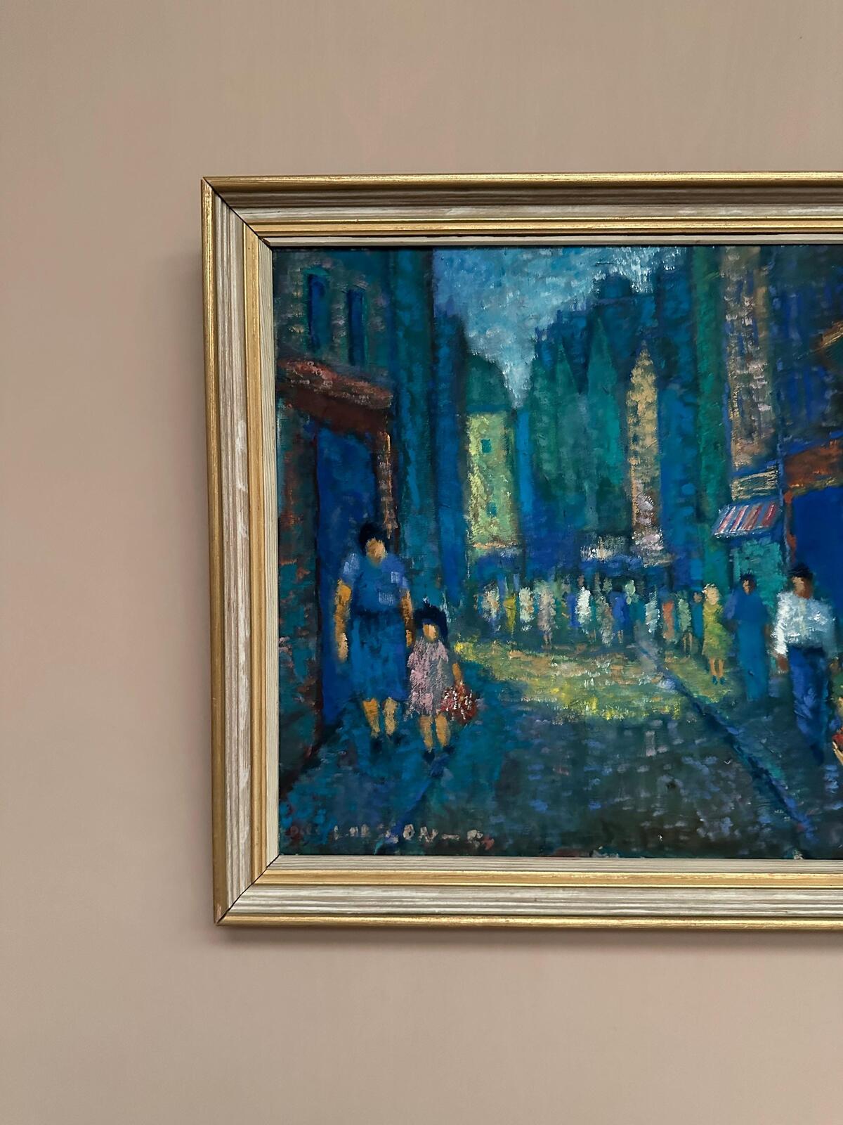 “City Street at Night” by Olle Larsson