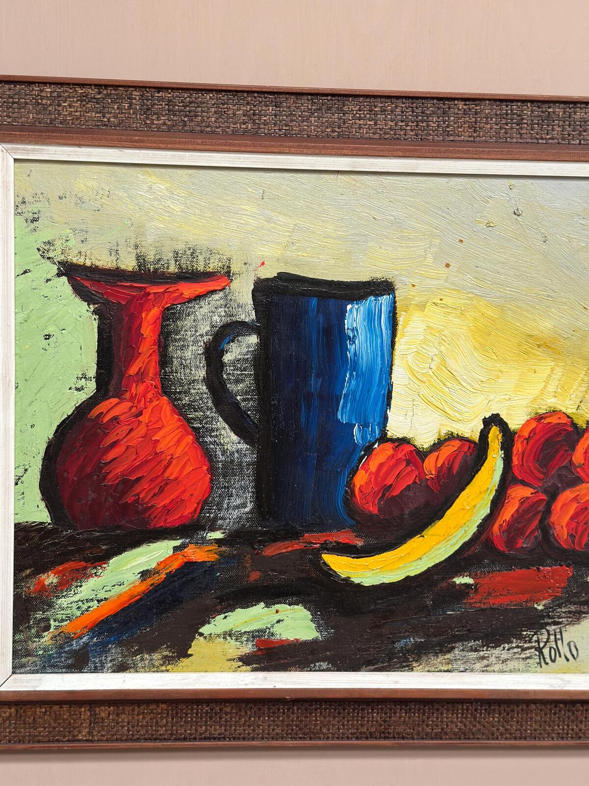 “Still Life with Fruits and Vase” by Rollo