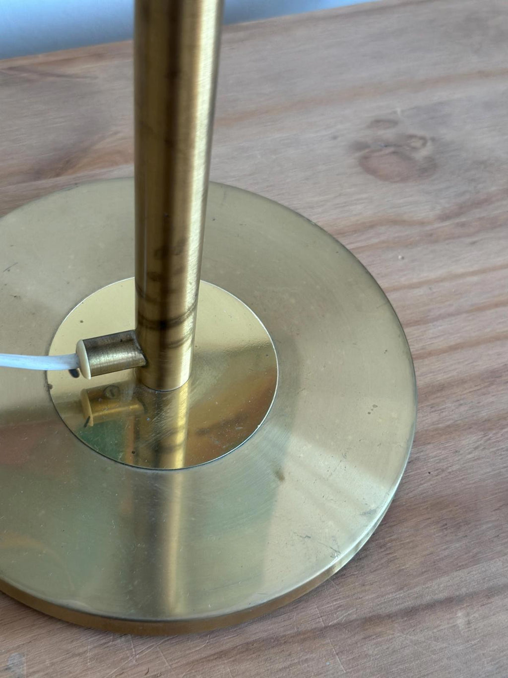 Pair of Mid Century Style Swedish Brass Lamps by Konsethantverk