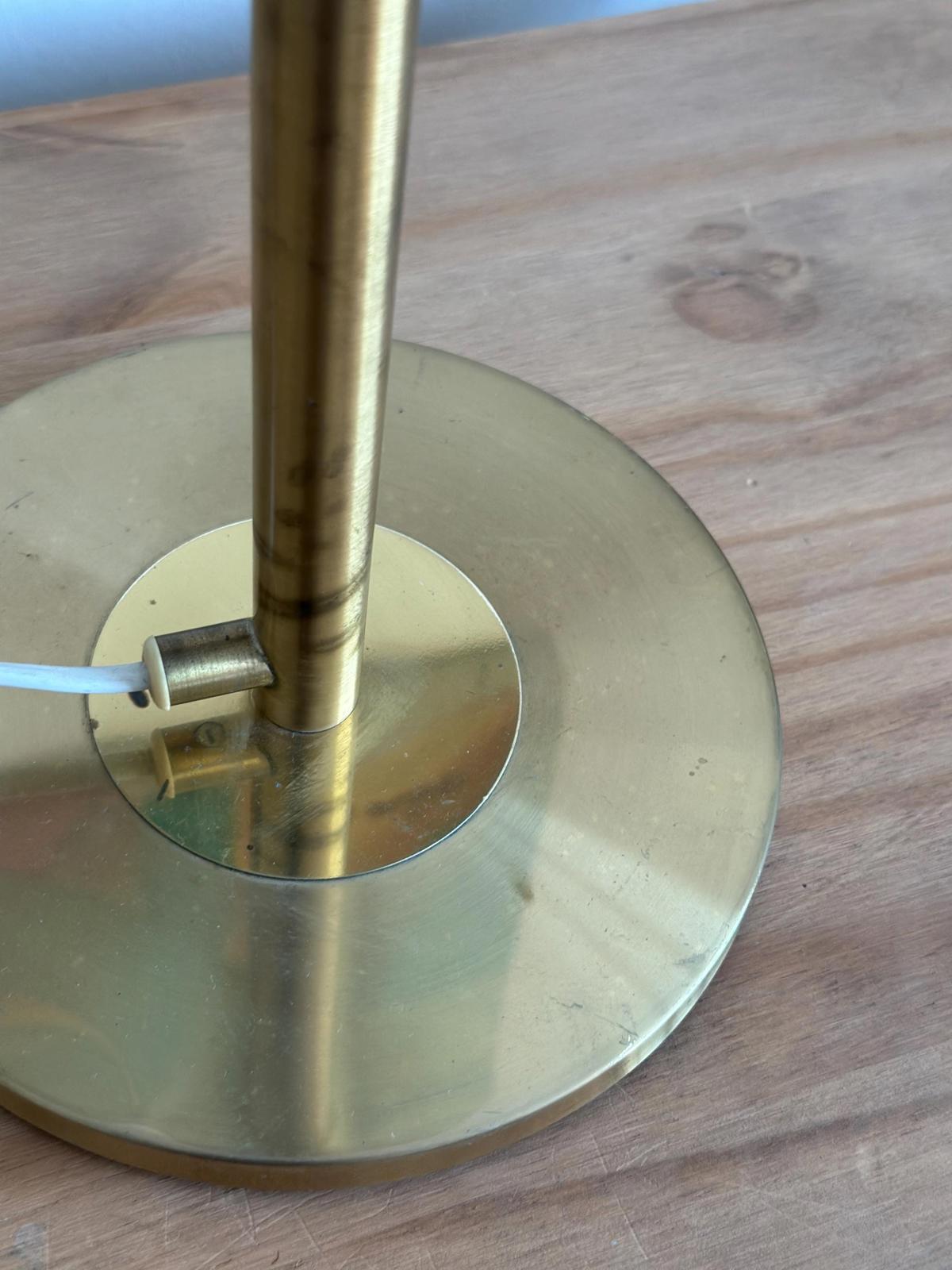 Pair of Mid Century Style Swedish Brass Lamps by Konsethantverk