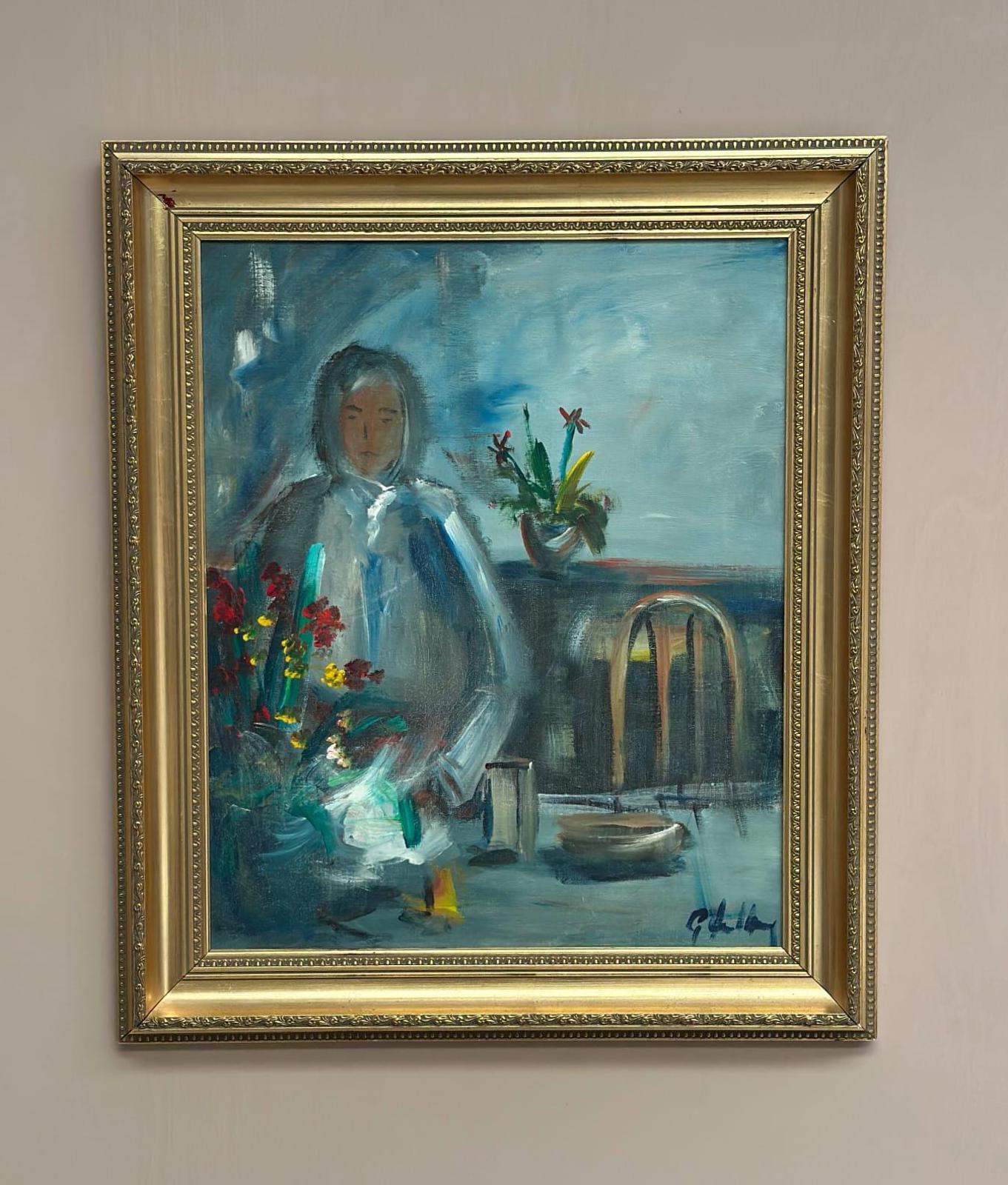“Interior with Girl” by Göte Lundberg