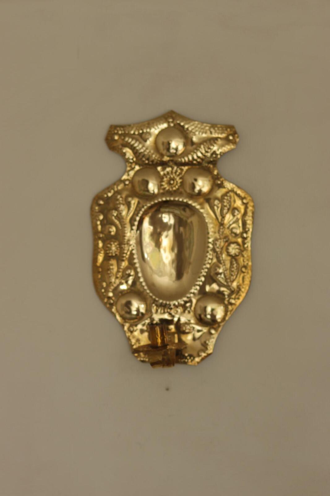 Baroque Style Mid-Century Brass Swedish Sconces