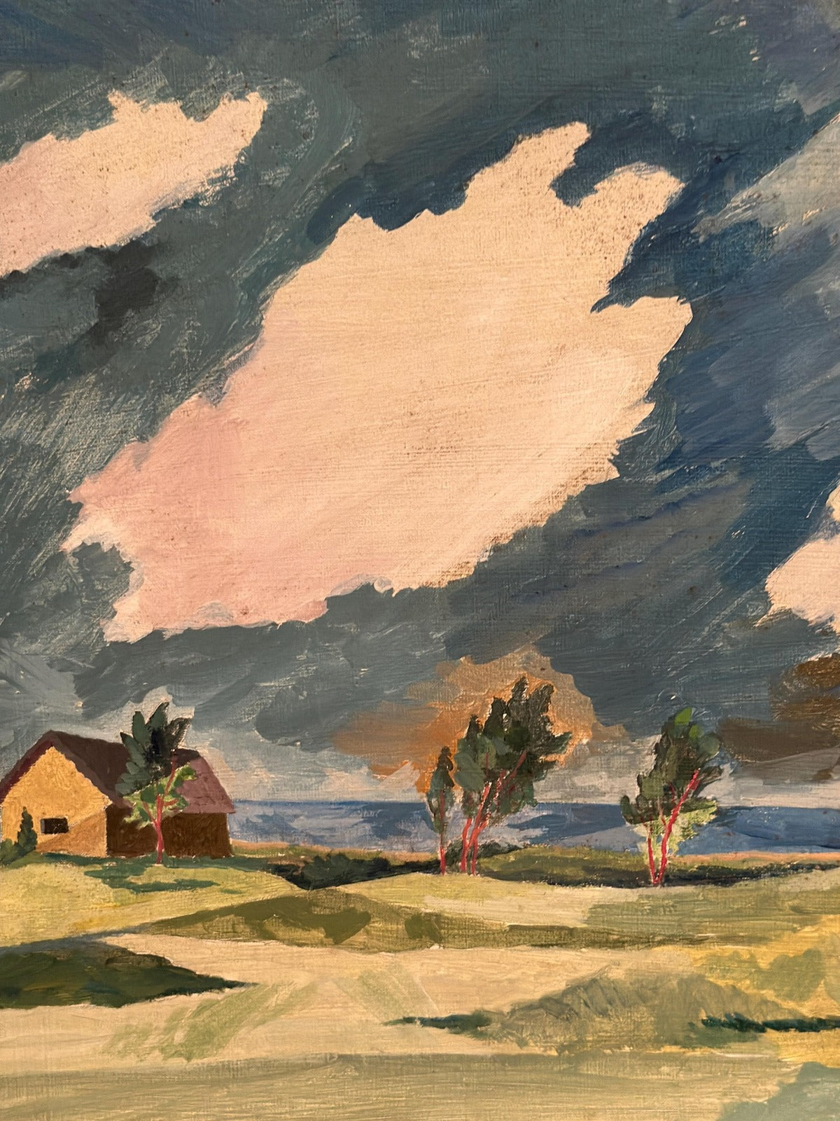 “Fiskeläge vid Skär, Fårö” by Berndt Erkéus (1908–1978)
