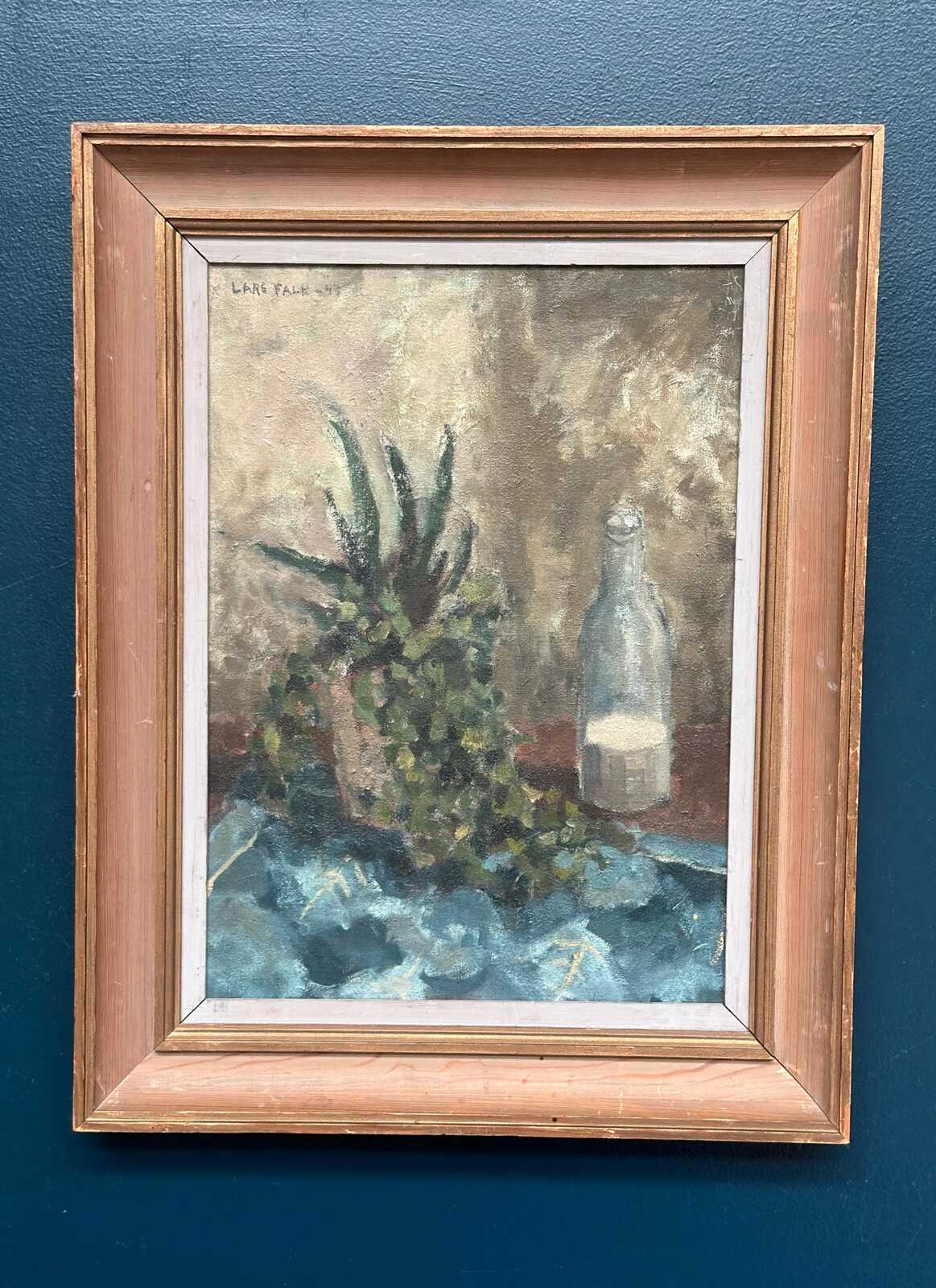 “Still Life with Glass Bottle” by Lars Falk