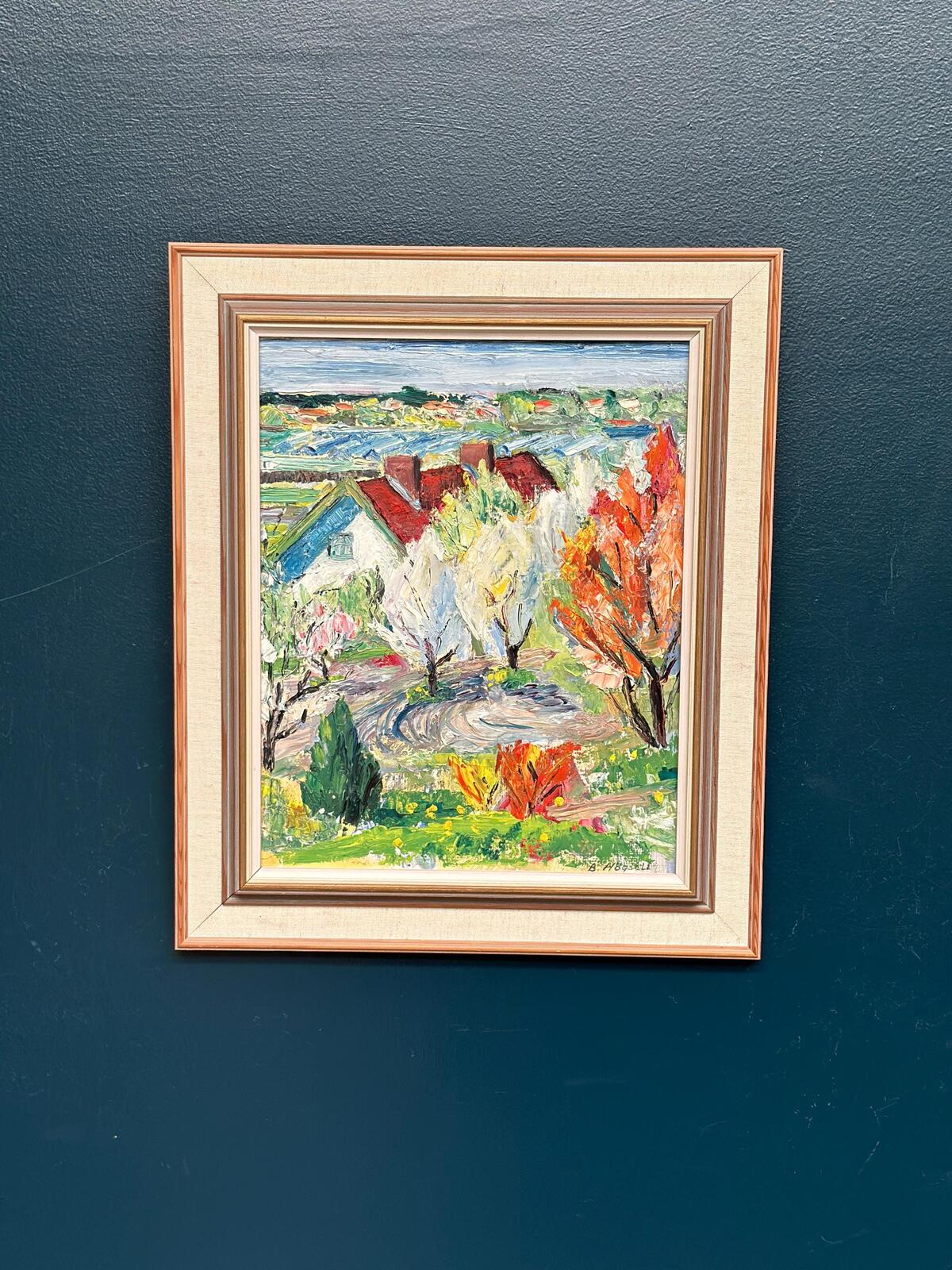 Landskap med hus” by Birgitta Högsell