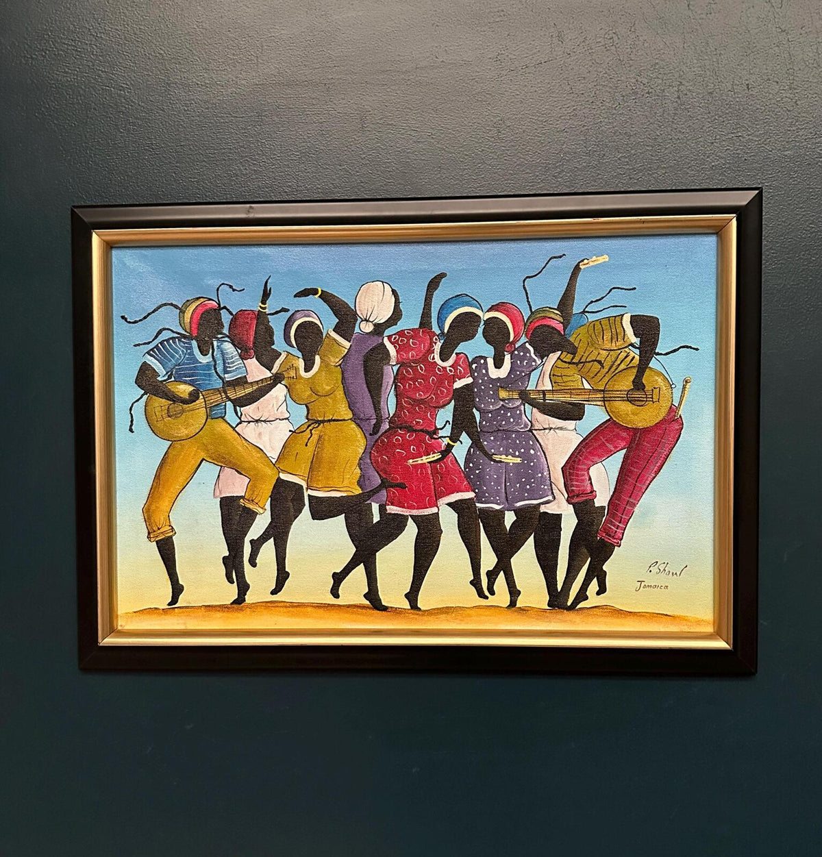 “Dancing Figures with Instruments” by R. Shaw