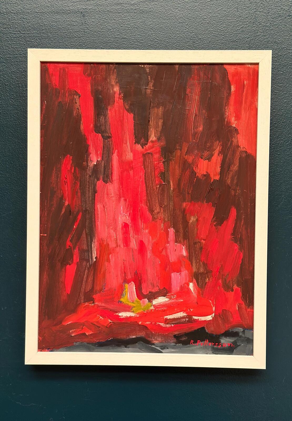 “Abstract Composition in Red” by Rune Pettersson