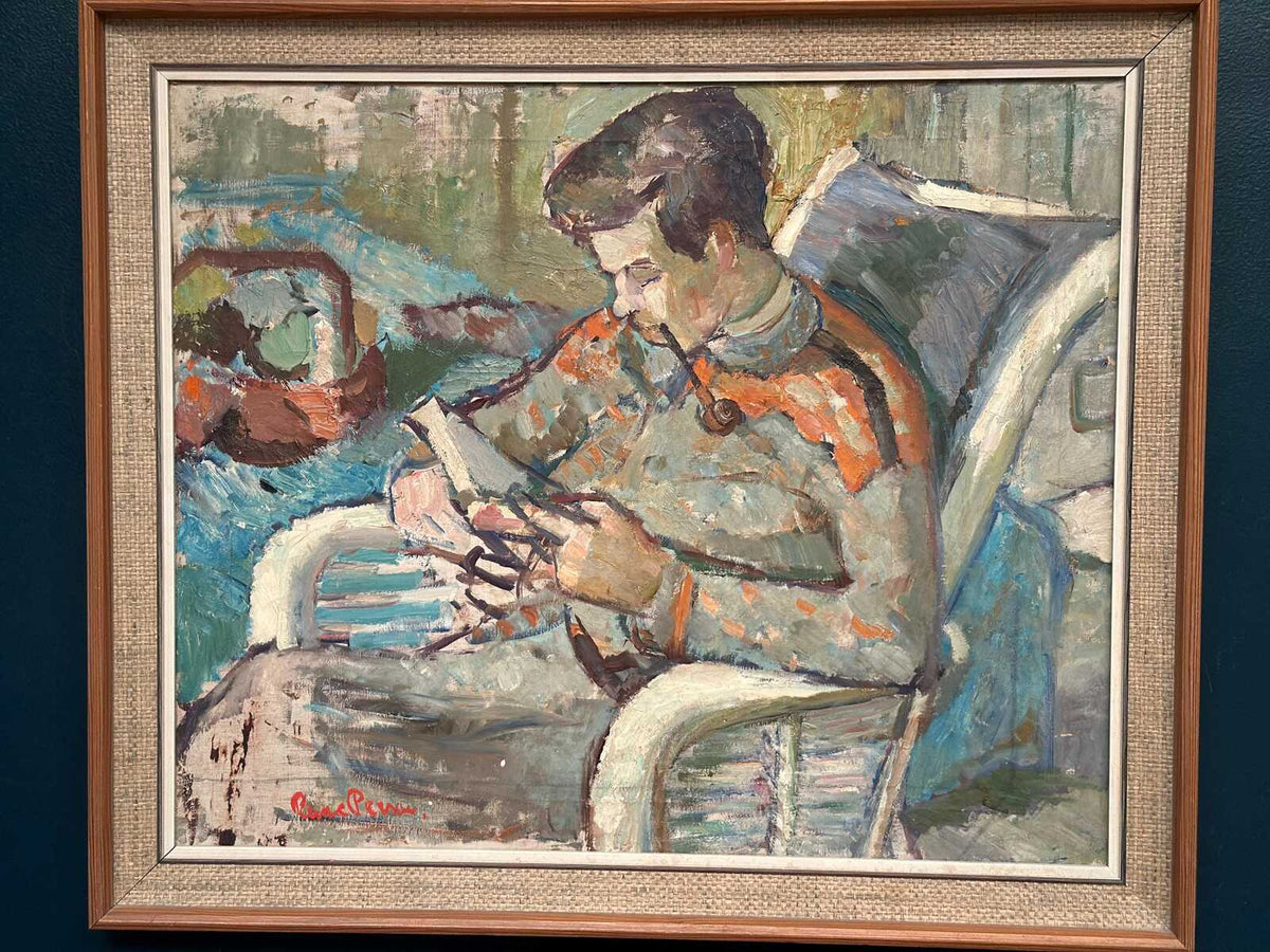“Man Reading Book” by Rune Person