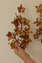 Pair of Mid-Century Italian Gilded Sconces By Florentia