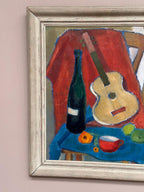 “Still Life with Guitar and Wine Bottle”