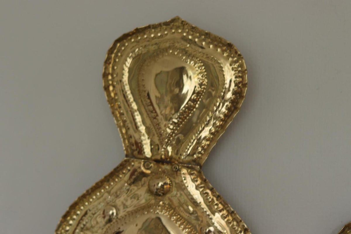 Baroque Style  Mid-Century Brass Swedish Sconces