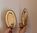 Pair Of Mid Century Swedish Brass Sconces