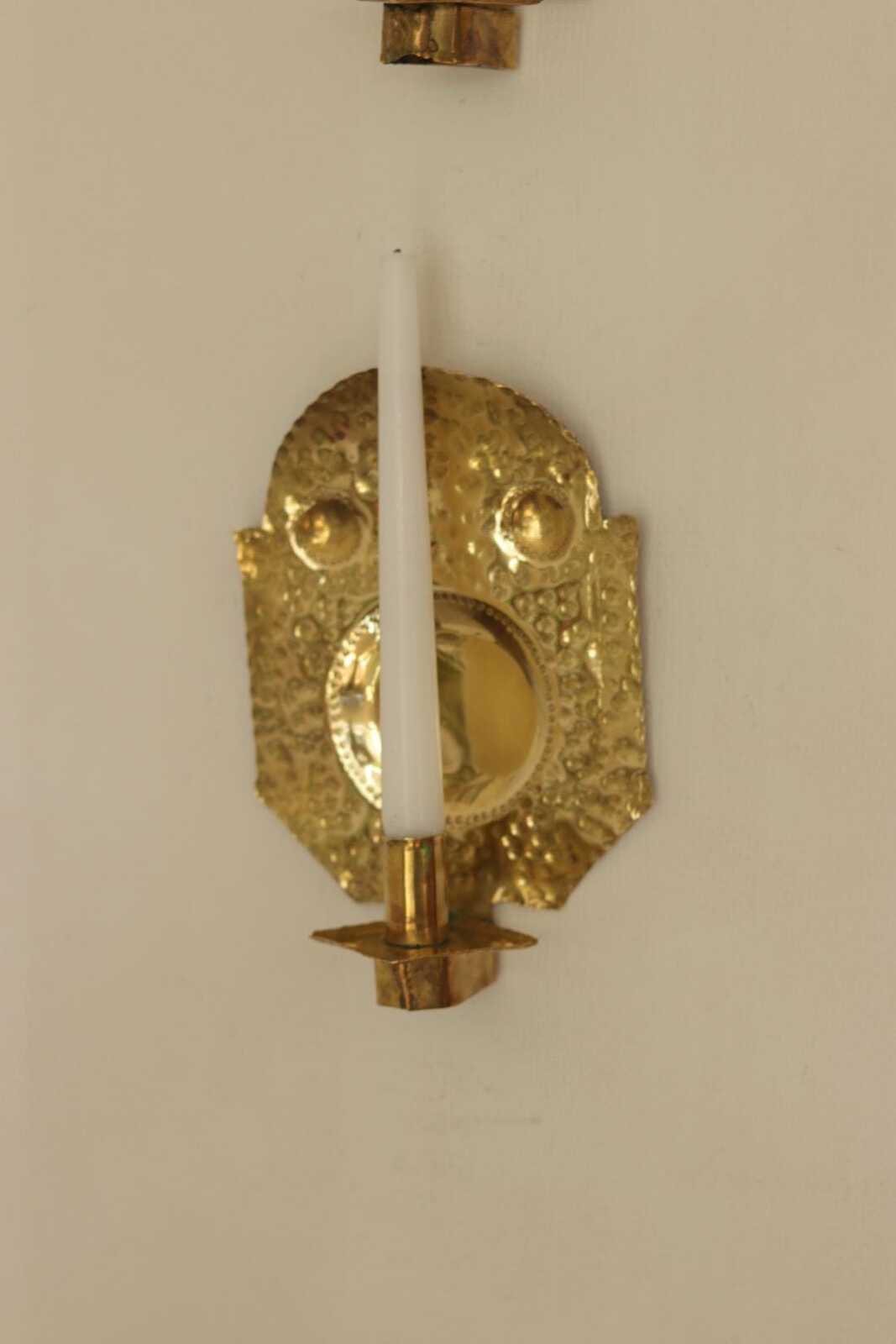 Pair Of Mid Century Swedish Brass Sconces