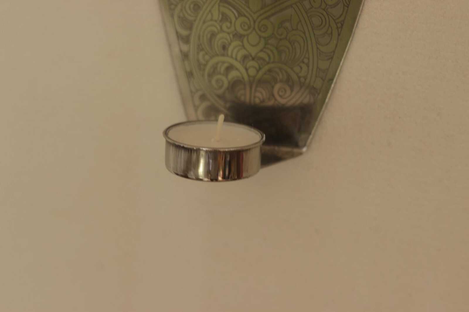 Pair Of Vintage Pewter Sconces