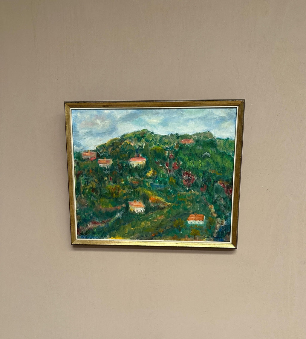 “Hilly Landscape with Houses” by Lalla Blecher