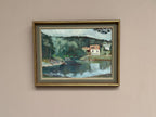 “Lake with Houses” by G. Arner