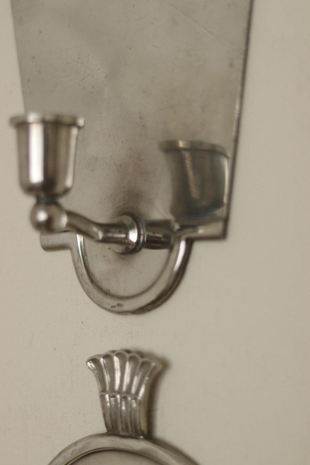 Pair of Mid Century Swedish Pewter Sconces by Svenskt Tenn