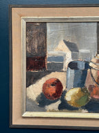 Original Swedish Oil on Panel – “Still Life” Attributed to Åke Wilhelm Andersson –1962 – Vintage & Framed – 63 × 54 cm (24.8" × 21.3")