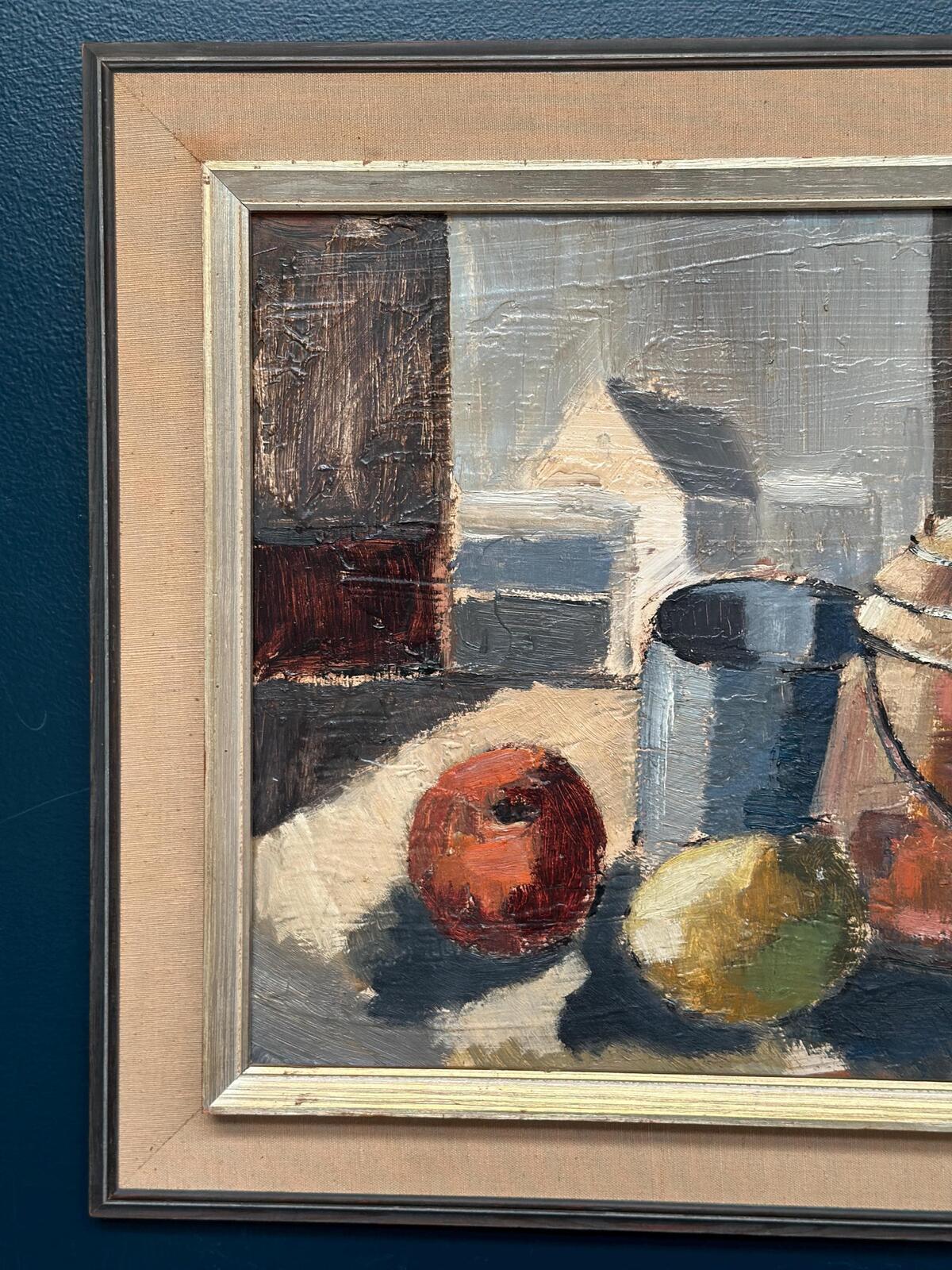 Original Swedish Oil on Panel – “Still Life” Attributed to Åke Wilhelm Andersson –1962 – Vintage & Framed – 63 × 54 cm (24.8" × 21.3")