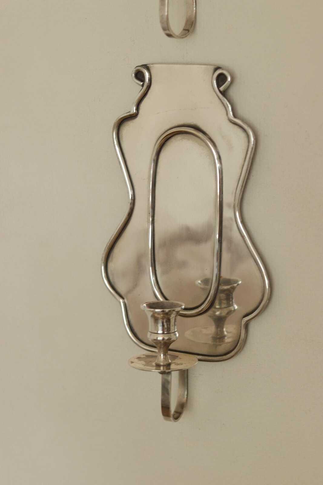 Pair Of Mid Century Swedish Pewter Sconces