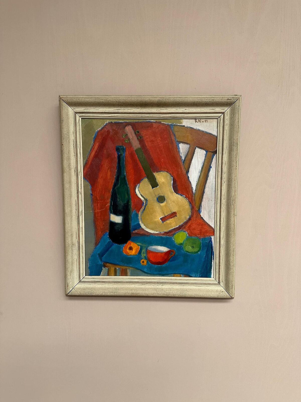 “Still Life with Guitar and Wine Bottle”