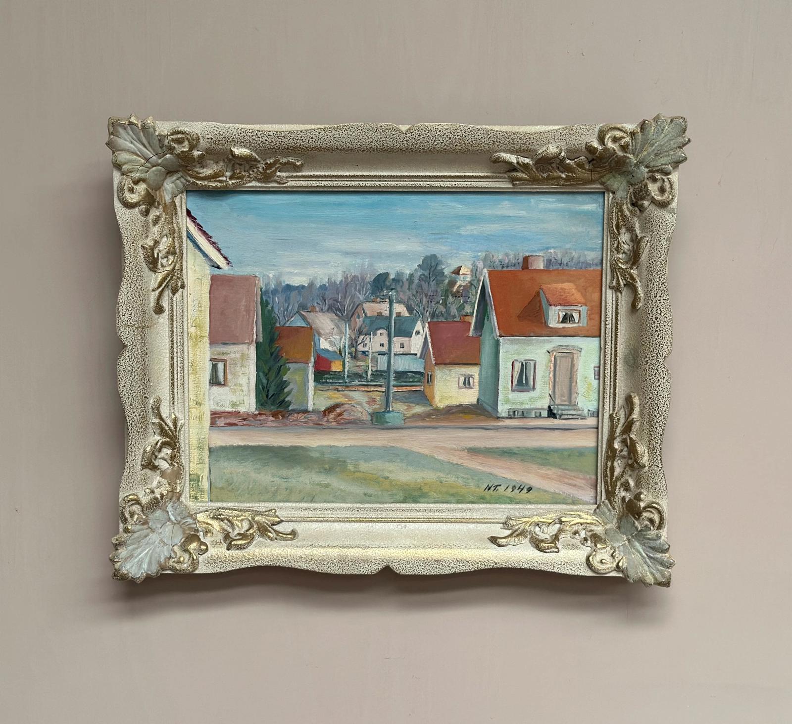 “Village Street with Houses” By N.T