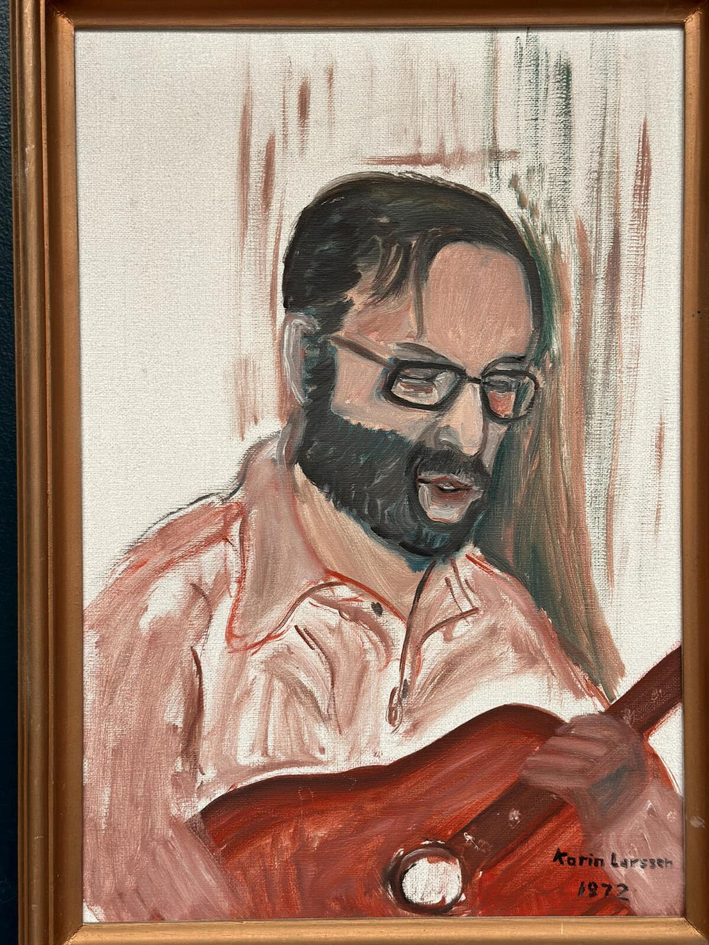 “Musician with Guitar” by Karin Larsson
