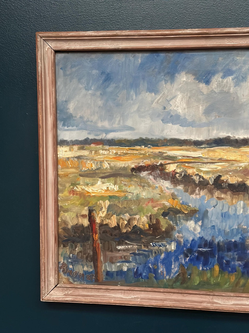 “Marsklandskap från Ribe” by Niels Mandrup Bruun (1918–1993)
