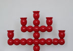 Swedish Mid Century  Five-Arm  Bobbin Candelabra