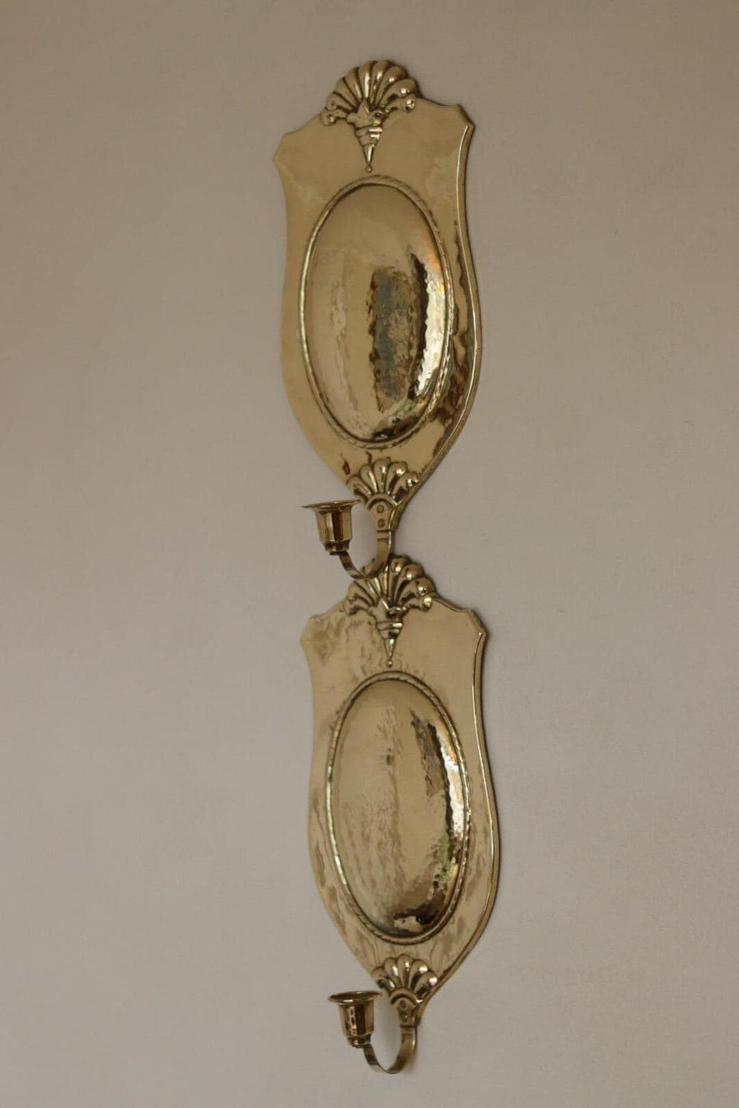 Pair Of Mid Century Swedish Brass Sconces