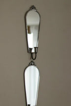Pair of Mid Century Swedish Pewter Sconces with Mirror By Svenskt - Tenn