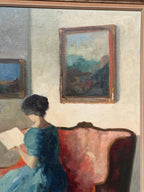 “Interior with Woman” by Edit Gert (1906–1983)