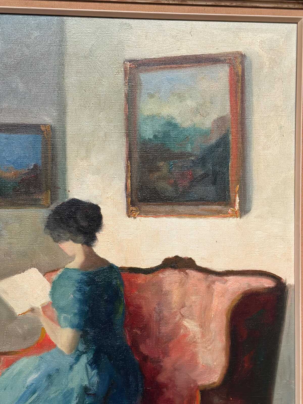 “Interior with Woman” by Edit Gert (1906–1983)