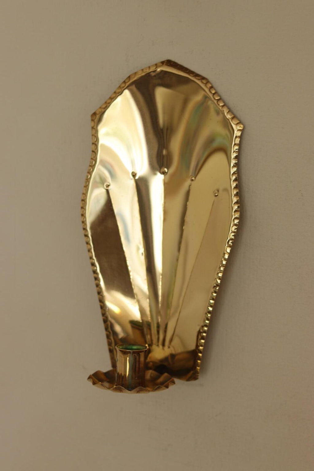 Pair Of Mid Century Swedish Brass Sconces