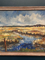 “Marsklandskap från Ribe” by Niels Mandrup Bruun (1918–1993)