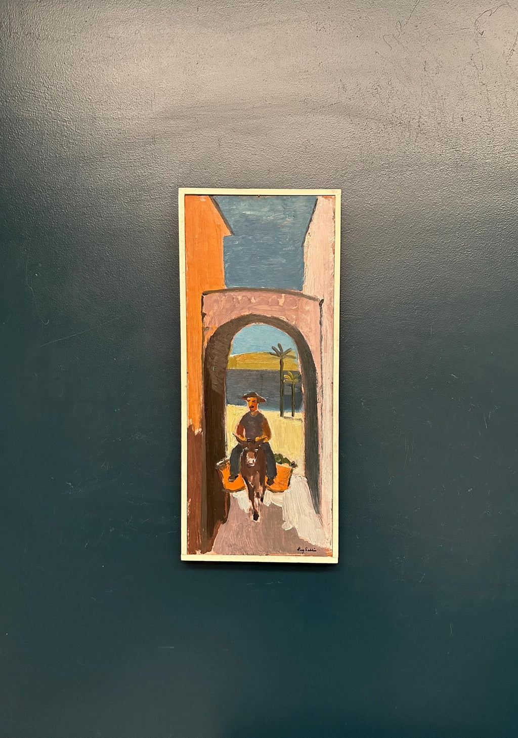 “Man Riding a Donkey” by Harry Sahlin