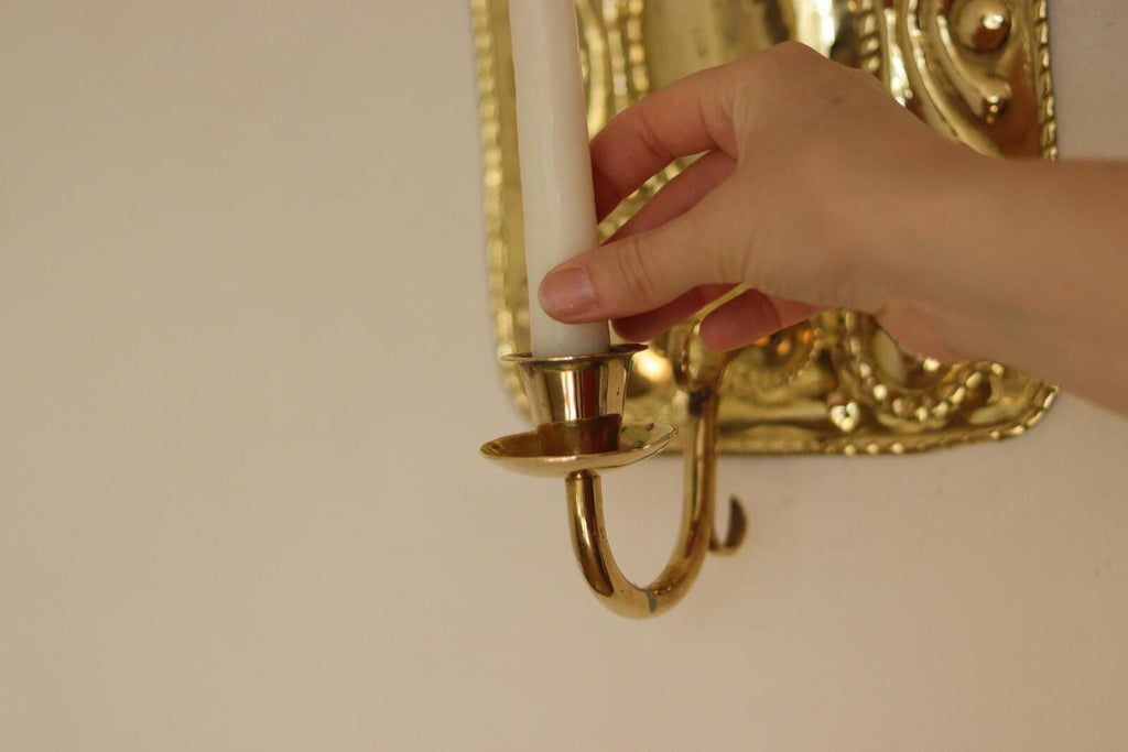 Pair Of Baroque Style Swedish Brass Sconces