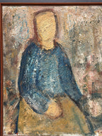 “Kvinna i blått” by Gösta Falck