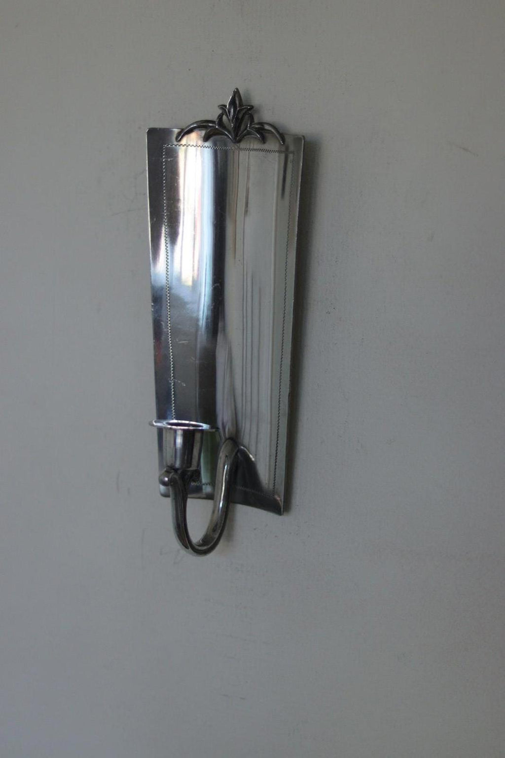 Pair of Mid Century Swedish Pewter Sconces by Svenskt Tenn