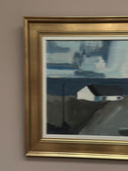 “Coastal Motif with Houses” by Egon Møldrup