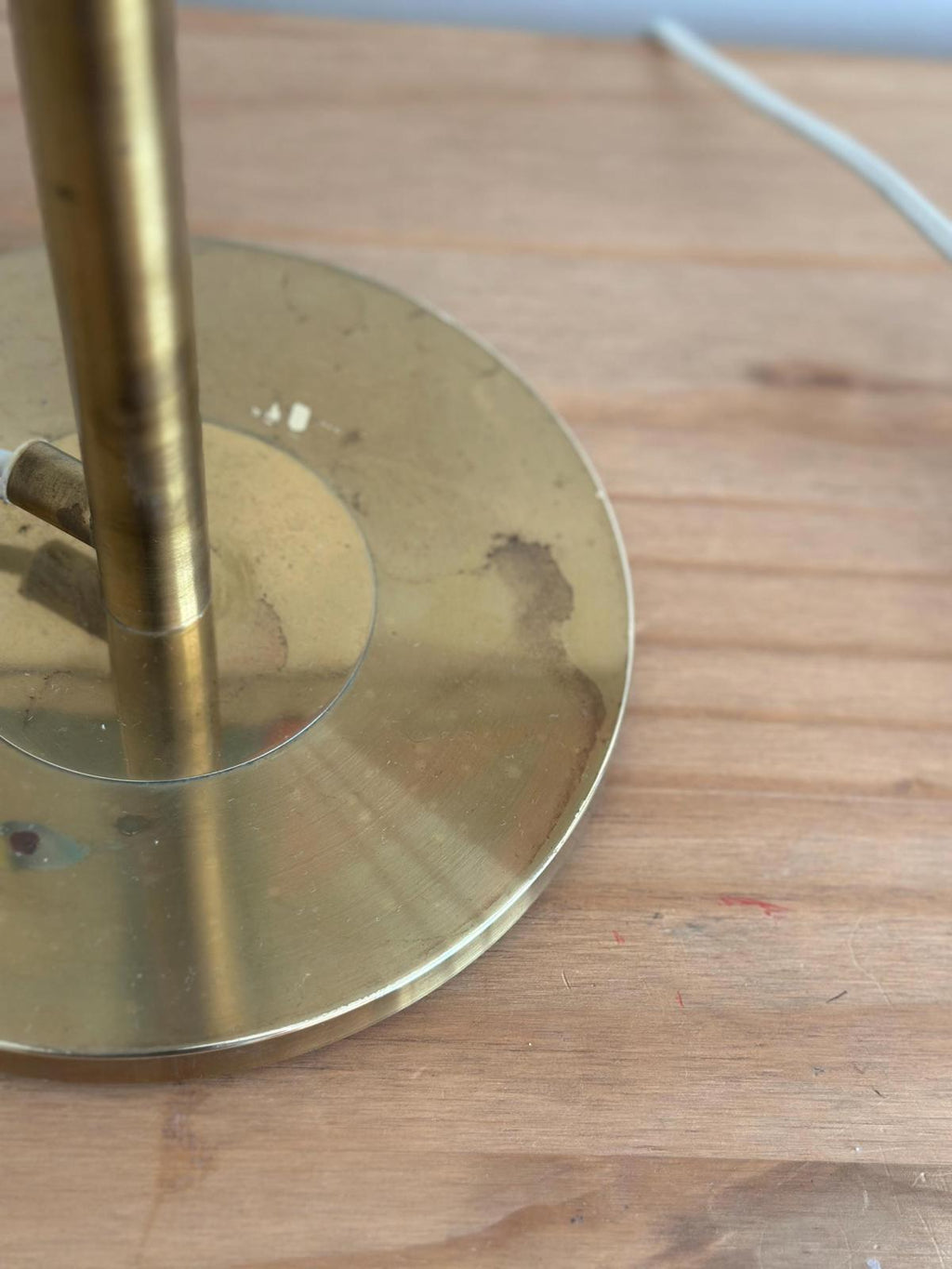 Pair of Mid Century Style Swedish Brass Lamps by Konsethantverk