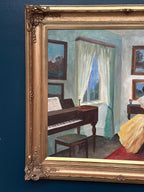 “Interior with Reading Woman” by V. Hansen