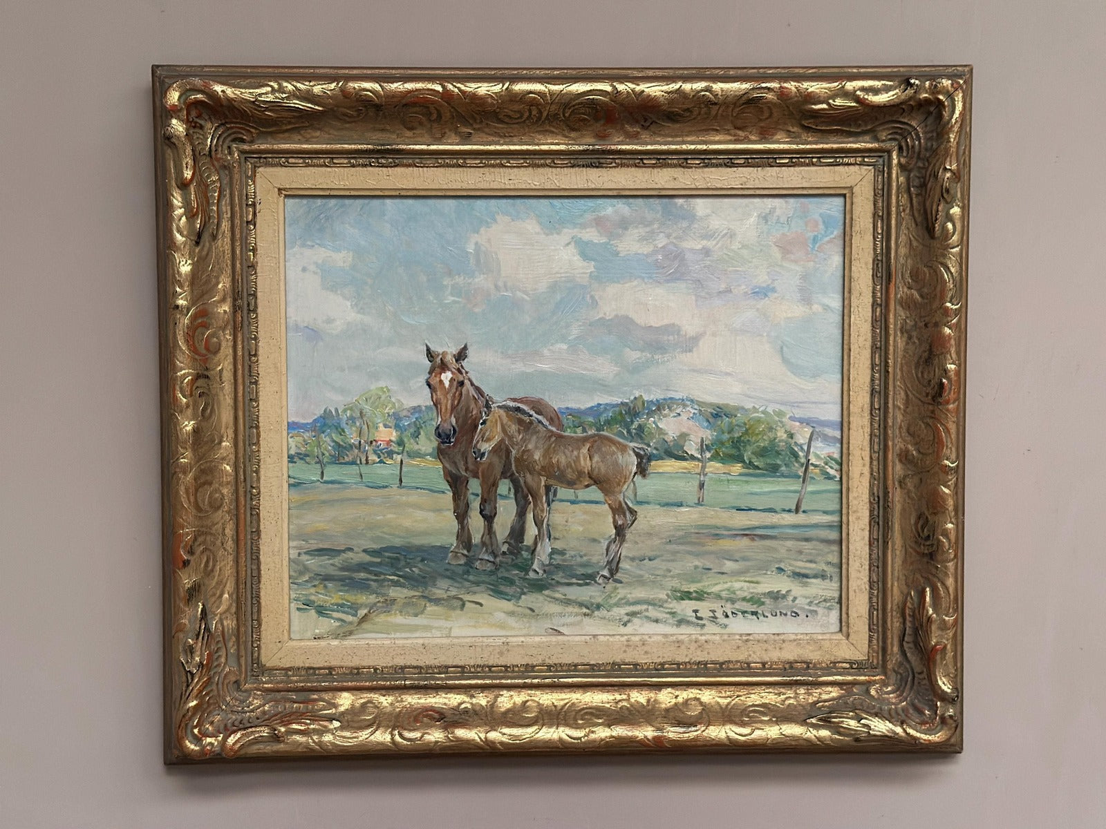 “Horses in a Pasture” by Einar Söderlund