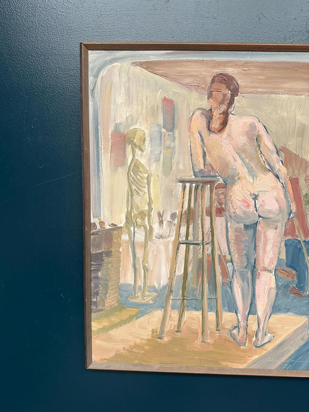 “Female Model in the Studio” by Olle C – Dated 1977