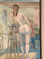 “Female Model in the Studio” by Olle C – Dated 1977