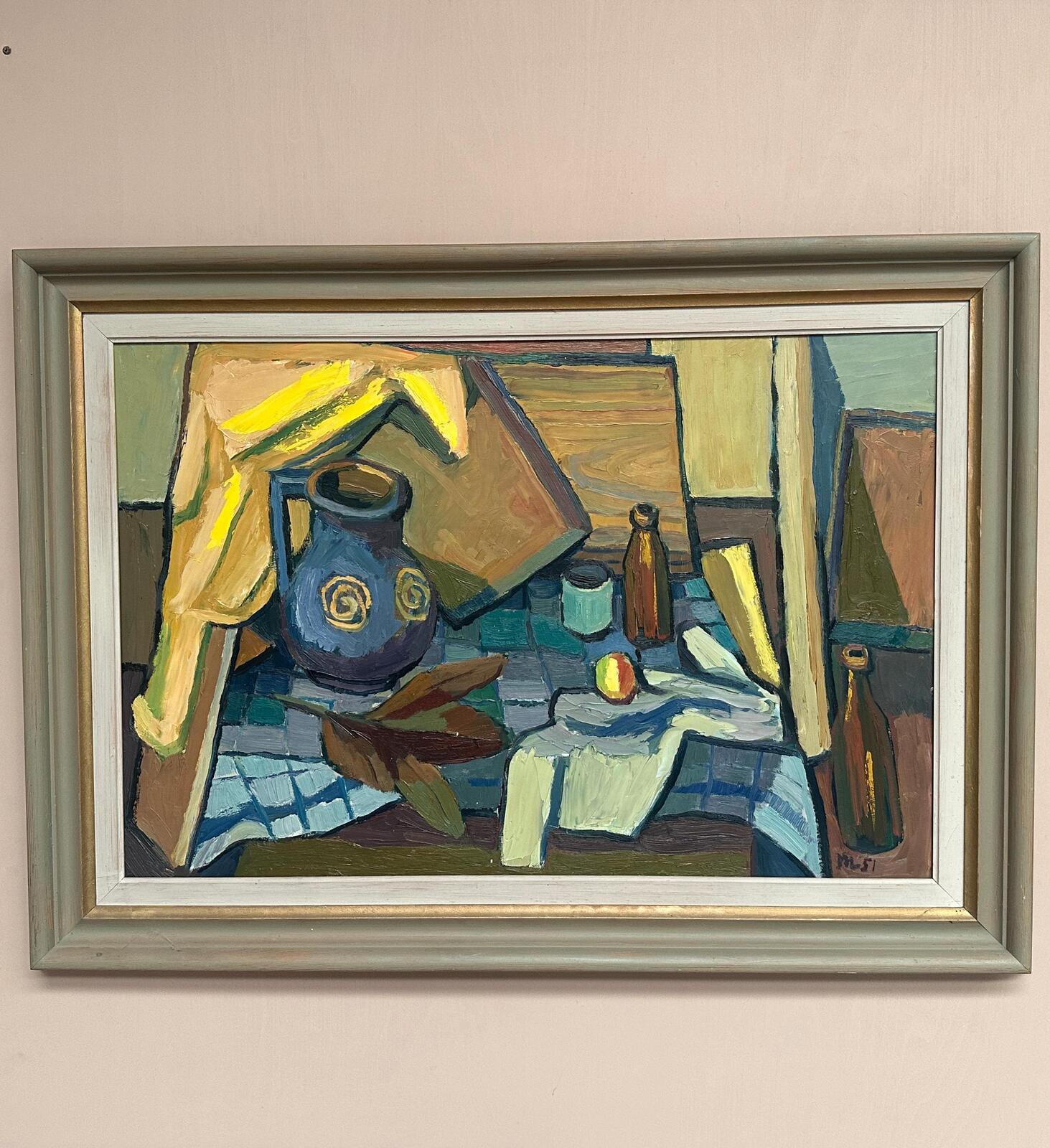 “Still Life with Jug and Bottles” by Martin Lindberg
