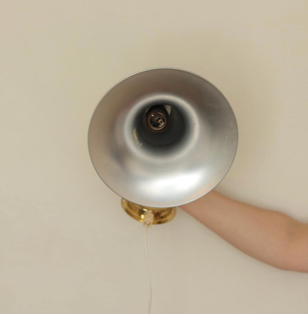 Danish 1960's Pair of Statement Trump Shape Lights in Brass, designed by Börje Claes for Norlett Elit.