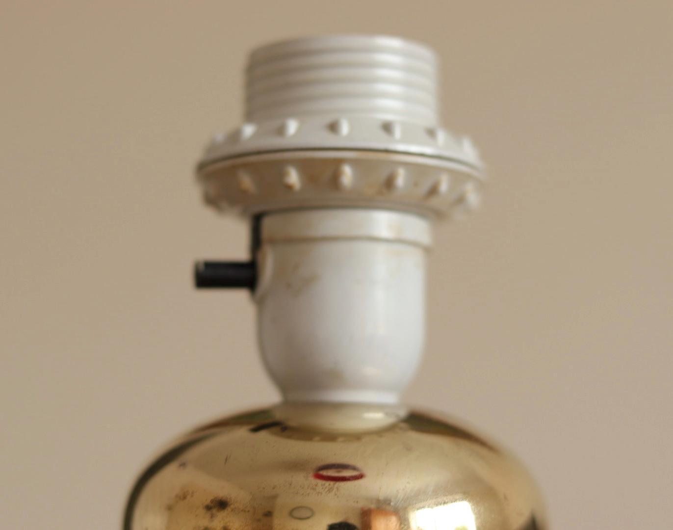 Pair of Swedish Brass Bobbin Table lamp by NAFA Nybro Armaturfabrik AB