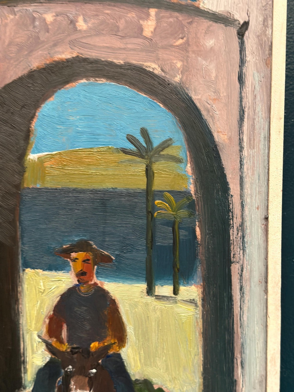“Man Riding a Donkey” by Harry Sahlin